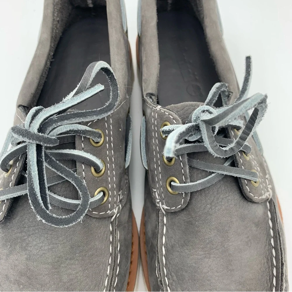 Timberland Noreen Lite‎ Boat Shoe Women Sz 8 Gray Suede  Nubuck A3198 MSRP $110
